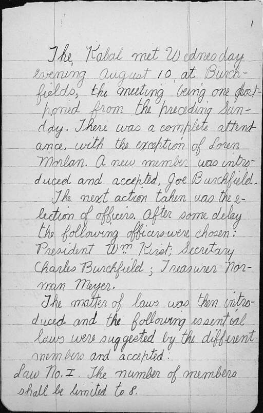 Volume I, Page 1