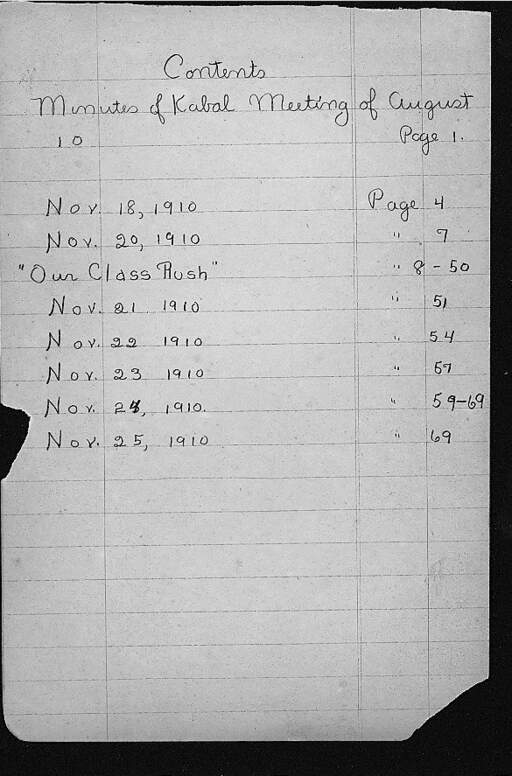 Volume I, Contents